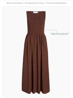 The Hill House Home Maxi Dress in Chocolate Brown the Cosima Nap Dress Sz S